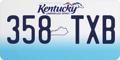 KY license plate 358TXB