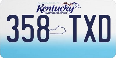 KY license plate 358TXD