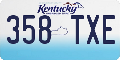 KY license plate 358TXE