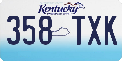 KY license plate 358TXK