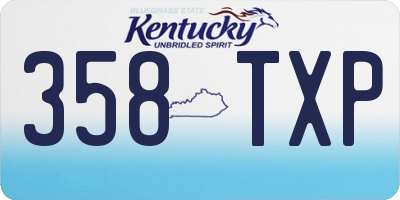 KY license plate 358TXP