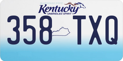KY license plate 358TXQ