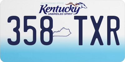 KY license plate 358TXR