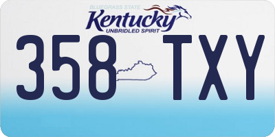 KY license plate 358TXY