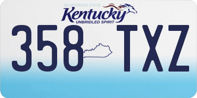 KY license plate 358TXZ