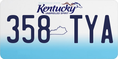 KY license plate 358TYA