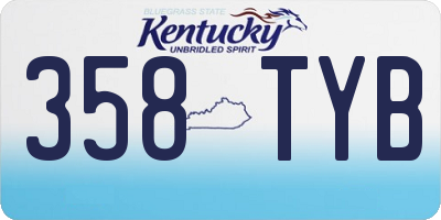 KY license plate 358TYB