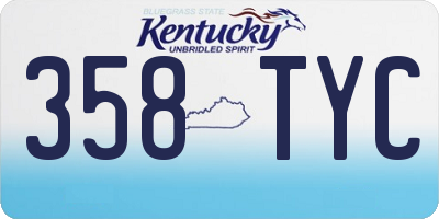 KY license plate 358TYC