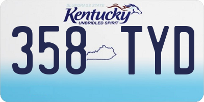 KY license plate 358TYD