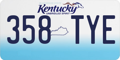 KY license plate 358TYE