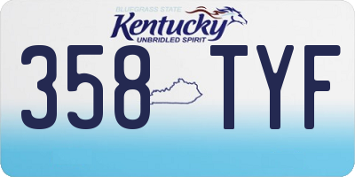 KY license plate 358TYF