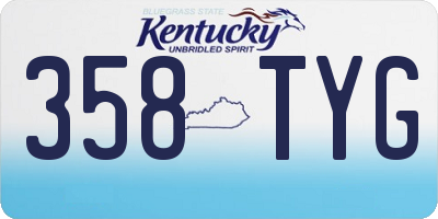 KY license plate 358TYG