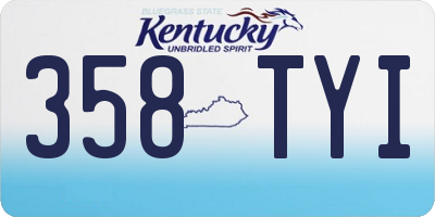 KY license plate 358TYI