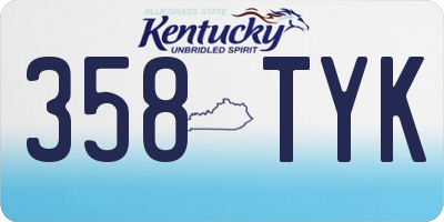 KY license plate 358TYK