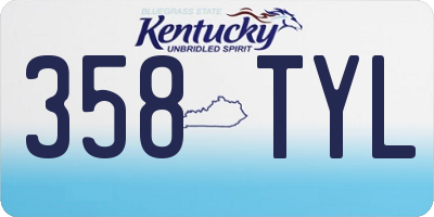 KY license plate 358TYL