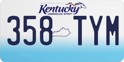 KY license plate 358TYM