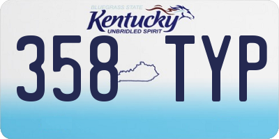 KY license plate 358TYP