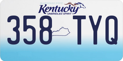 KY license plate 358TYQ