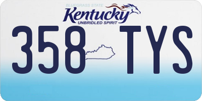 KY license plate 358TYS