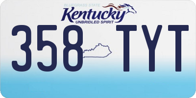KY license plate 358TYT