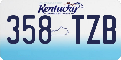 KY license plate 358TZB