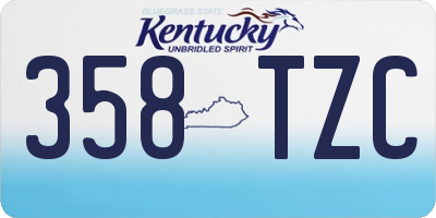 KY license plate 358TZC