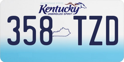 KY license plate 358TZD