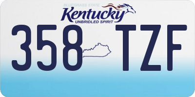 KY license plate 358TZF
