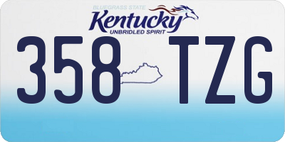 KY license plate 358TZG