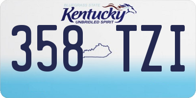 KY license plate 358TZI
