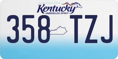 KY license plate 358TZJ
