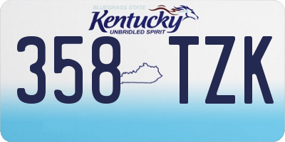 KY license plate 358TZK