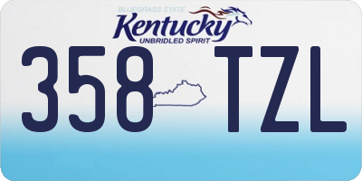 KY license plate 358TZL