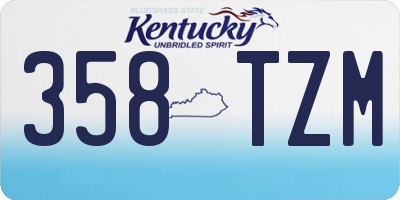 KY license plate 358TZM