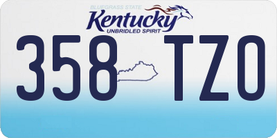 KY license plate 358TZO