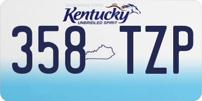 KY license plate 358TZP
