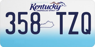 KY license plate 358TZQ