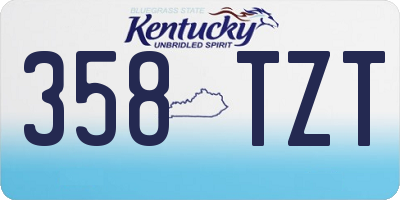 KY license plate 358TZT