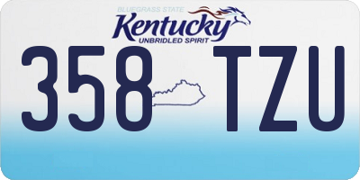 KY license plate 358TZU