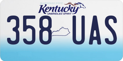KY license plate 358UAS