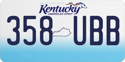 KY license plate 358UBB