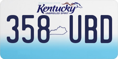 KY license plate 358UBD