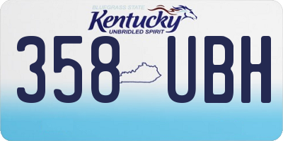 KY license plate 358UBH