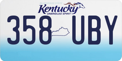 KY license plate 358UBY