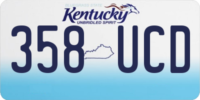 KY license plate 358UCD
