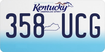 KY license plate 358UCG