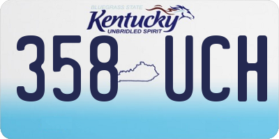 KY license plate 358UCH