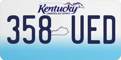 KY license plate 358UED