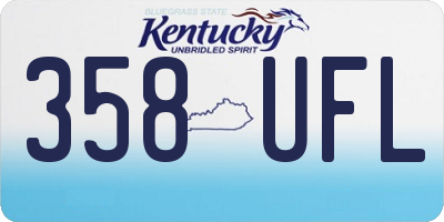 KY license plate 358UFL