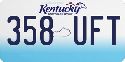 KY license plate 358UFT